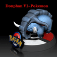 DonphanV1.gif Donphan (V1) Pokémon figurine - 3D print model