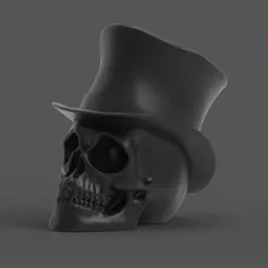 GIF-01.gif Skull Decoration 004 - STL file for 3D printing - Halloween - day of the dead - 3D hat - STL designs for 3D printing - virtual Product