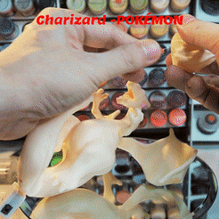 Charizard_Light-Fixture-Model-only.gif STL-Datei CHARIZARD (DIY light Version)- POKÉMON FIGURINE - 3D PRINT MODEL・3D-druckbares Design zum Herunterladen, adamchai