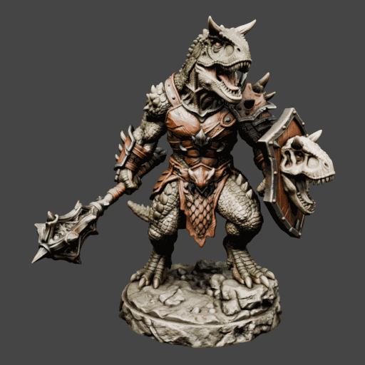 Carnotaurus Dinosaur Warrior Miniature