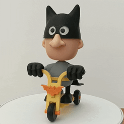 BatBat.gif 3D-Datei Superheld auf dem Roller ...・Design für 3D-Drucker zum herunterladen