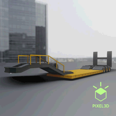 Oversize-Trailer2.gif STL file Wheels for oversize Trailer 1/20 1/18 1/32 1/64 1/72・3D printing template to download, Pixel3D