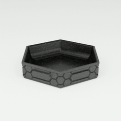 Hexagonal-mini-holder-1-slot-spin-30fps.gif 3MF file HEXAGONAL MODULAR HOLDER - 1-SLOT・3D printable model to download, toprototyp
