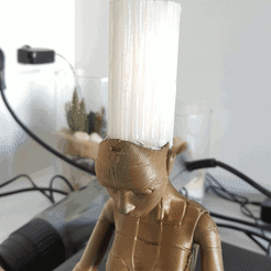 PLA WHITE.gif Free STL file HAIRY ROBOTICA (REMIX)・3D printable object to download, DJER