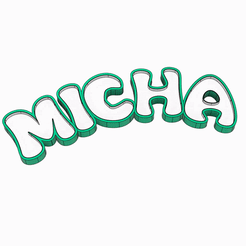 michagif.gif Download STL file Micha LED NIGHTLIGHT NACHTLICHT MARQUEE • 3D printer template, Dreddpunk