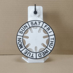 DoW_clock_1__dot__1-small.gif STL file Day of Week Clock・3D printer model to download