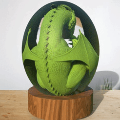 drago.gif STL file Transparent dragon egg・3D print design to download