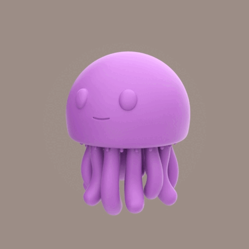 Smiley Jellyfish - 3D model önizlemesi