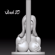 ezgif-4-901ae394c4.gif 3D file big breasts pen holder・3D printable design to download
