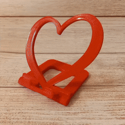ezgif.com-optimize-2.gif Archivo STL Soporte para teléfono móvil Corazón・Design para impresora 3D para descargar