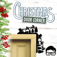 039a.gif 🎅 Christmas door corner (santa, decoration, decorative, home, wall decoration, winter) - by AM-MEDIA