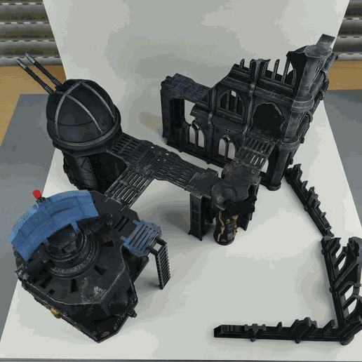 BuildingInspiration.gif "modular Sci-fi Outpost" - FULL SET - Wargaming Tabletop Terrain - fully modular wargaming terrain