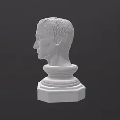 ezgif.com-gif-maker-1.gif Fichier STL Sculpture Buste de Jules César・Plan à imprimer en 3D à télécharger, 3D_Zaga