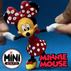 MINNIE-MOUSE-GIF.gif STL file Minnie Mouse Articulated Toy.・3D printable model to download