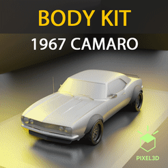 Sem-Título-1.gif Файл STL Комплект для кузова Camaro 1967 - 27DEC21 -01・Идея 3D-печати для скачивания, Pixel3D
