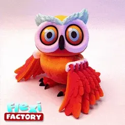Dan-Sopala-Flexi-Factory-Owl.gif Archivo STL Flexi Factory Búho・Diseño para descargar y imprimir en 3D