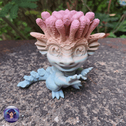 ezgif.com-gif-maker-9.gif 3D file Coral Dragon Hatchling・3D printing design to download