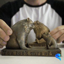 Mama-Bear-and-Cub-Gifs.gif 3D file Mama Bear and Cub・3D printer model to download
