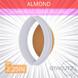 Almond~2.25in.gif Almond Cookie Cutter 2.25in / 5.7cm