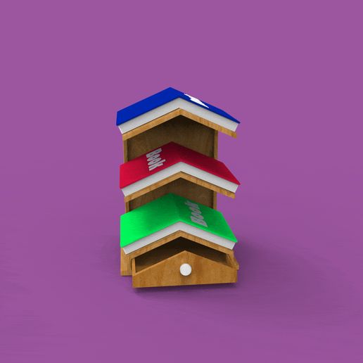 📚 Modern Bookshelf – Creative Book Storage Rack・ STL File for 3D ...