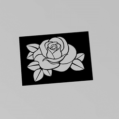 rose-07.gif Fichier STL pochoir rose・Idée pour impression 3D à télécharger