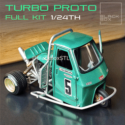 0.gif 3D file TURBO PROTO 3 wheeler FULL MODELKIT 1/24・3D printer design to download