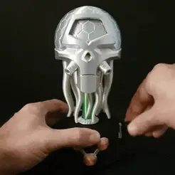 CoverD.gif 3D file Brainiac Skull Ship - Classic Version - with moving tentacles・3D printing idea to download