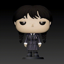 wensday-color.gif STL file FUNKO POP / WEDNESDAY / MERLINA ADDAMS・3D printable model to download, Redroach