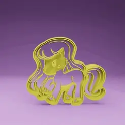 Cortante-de-galletas-Pony1.gif Archivo STL Cortante de galletas Pony・Diseño de impresora 3D para descargar