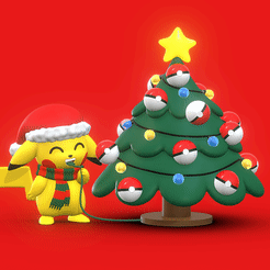 Gravar_2022_11_09_22_59_08_664.gif Archivo STL Pikachu Navidad 2022・Objeto imprimible en 3D para descargar