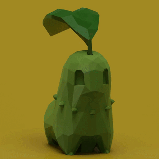 0001-0156-26.gif Chikorita Low Poly