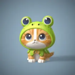 gif_cat_frog.gif Costumed Cat Frog