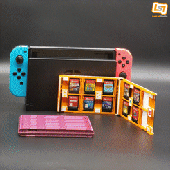 Cults02.gif 3D-Datei Elegante Aufbewahrungsboxen für Nintendo SWITCH-Spielkassetten (8 bis 18 Plätze)・3D-druckbares Design zum Herunterladen