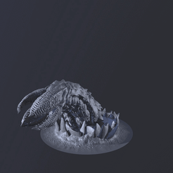 5.gif STL file Worm Monster Miniature #05・3D printable design to download, MiMO