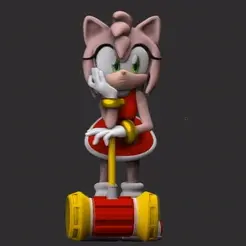 AMY1.gif 3D file Amy Rose, Sonic the Hedgehog for 3D Printing・3D printable model to download