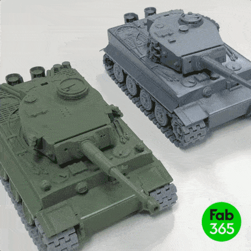 Tiger-I_Early_00.gif 3D file Tank Foldable Tiger-I Early-Production・3D printing idea to download, fab_365