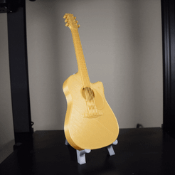 Gif-guitare-accous.gif Guitare acoustique miniature et son pied
