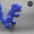 SS_FlexiFight.gif Snowstorm, Winter Dragon - Articulated Dragon Snap-Flex Fidget Toy