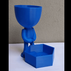 ezgif.com-video-to-gif-1.gif STL file Robert Pis Pis Meo Meon Pene Watering Vaso da discorda Pot for plant automatic irrigation・3D printable model to download