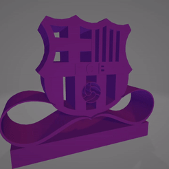 ezgif.com-video-to-gif-4.gif STL file BARCALONA F.C LOGO MINIATURE・3D printing model to download