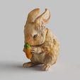 Bunny-Rabbit-Eating-Carrot-Version3.gif STL file Bunny Rabbit Eating Carrot Version3- TOOLS ,GARDENING SERIES・3D print model to download