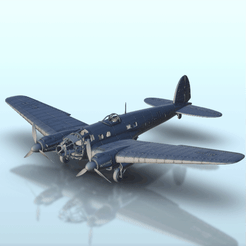 GIF-V44.gif Télécharger le fichier STL Heinkel He 111 - WW2 German Germany Luftwaffe Flames of War Bolt Action 15mm 20mm 25mm 28mm 32mm • Objet à imprimer en 3D, Hartolia-Miniatures