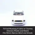 Cobra-2.gif 78 Mustang Cobra II Body Shell with Dummy Chassis (Xmod and MiniZ)