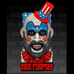 SPALDIN2.gif Download STL file House of 1000 Corpses Captain Spaulding Magnet • Object to 3D print, GioteyaDesigns