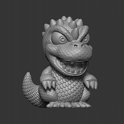godzilla.gif Fichier 3D Godzilla kawaii・Objet pour impression 3D à télécharger