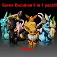 EeveeEvolution.gif Eevee Evolution 9 in 1 pack - EEVEE EVOLUTION-POKÉMON FIGURINE - 3D PRINT MODEL