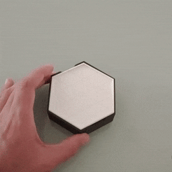 ezgif.com-optimize.gif STL file Hexagonal Jigsaw puzzle (10 puzzles in one box)・3D printable design to download