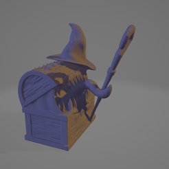 MimicMageGif.gif Download file RPG Tabletop Mimic For 3D Printing Mage Class • 3D print design, Cascar3Don