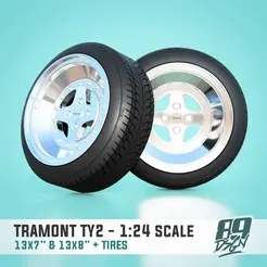 0.gif Tramont TY2 13x7 & 13x8 inch - wheels for scale model cars 1:24 with stretched tires
