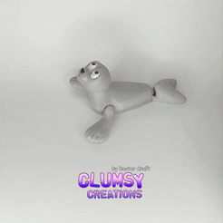 ezgif.com-gif-maker.gif STL file Clumsy Seal・3D printing design to download